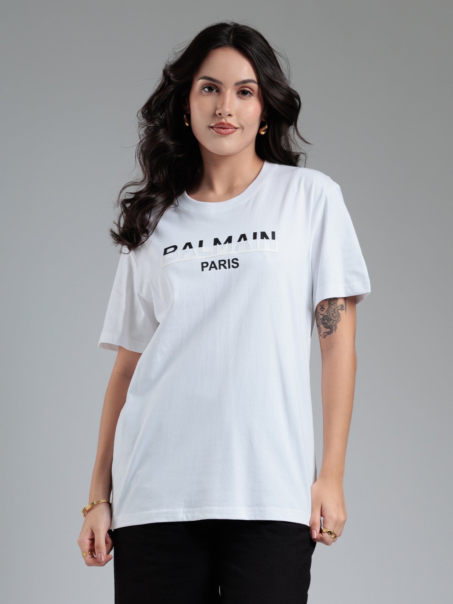 Ivory Layered Wordmark T-Shirt