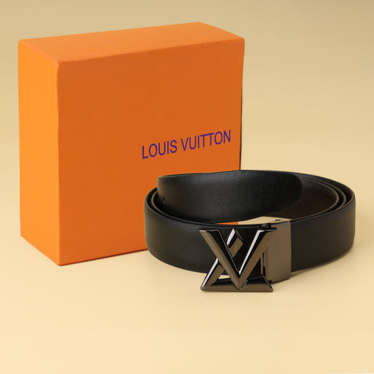 Vuitton Black Leather Belt