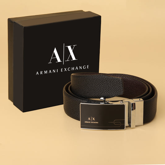 Exchange Reversible Textured Leather Belt