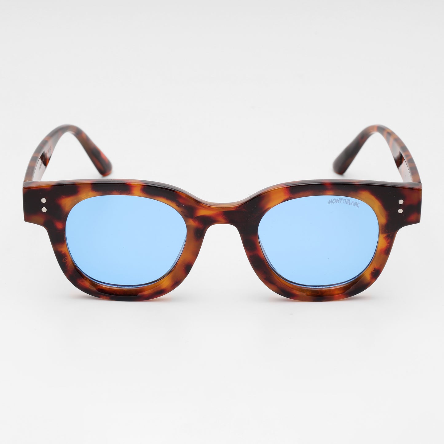 Montblanc Tortoiseshell Blue Lens Sunglasses