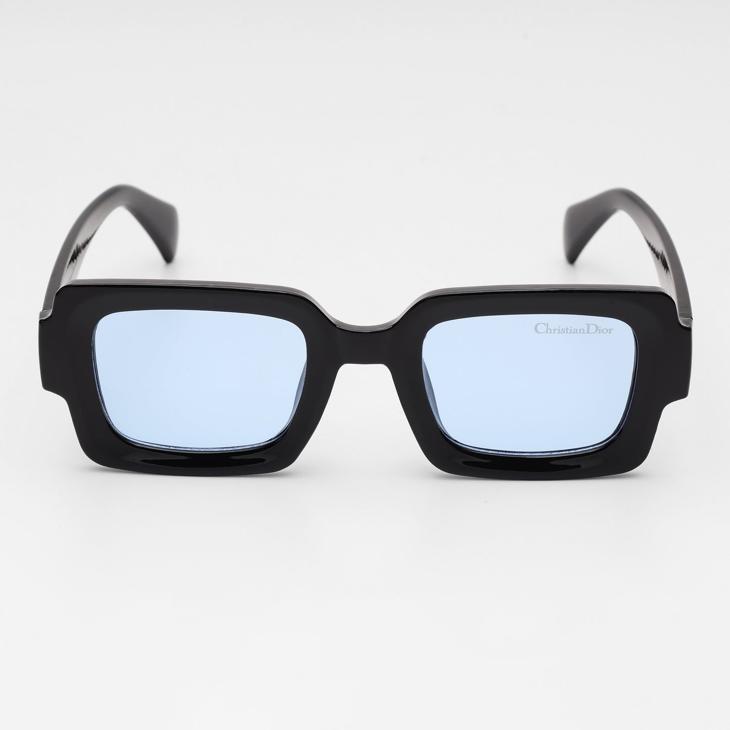 “Frosted Blue Statement” Square Sunglasses