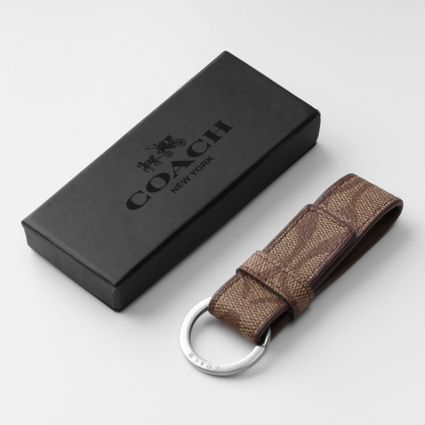Canvas Key Fob in Classic Brown