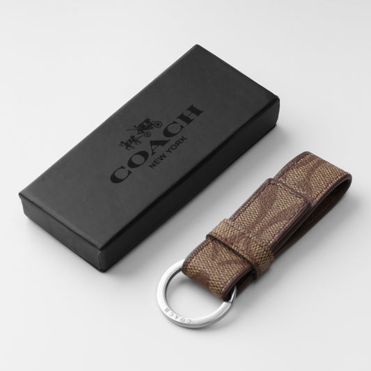 Canvas Key Fob in Classic Brown