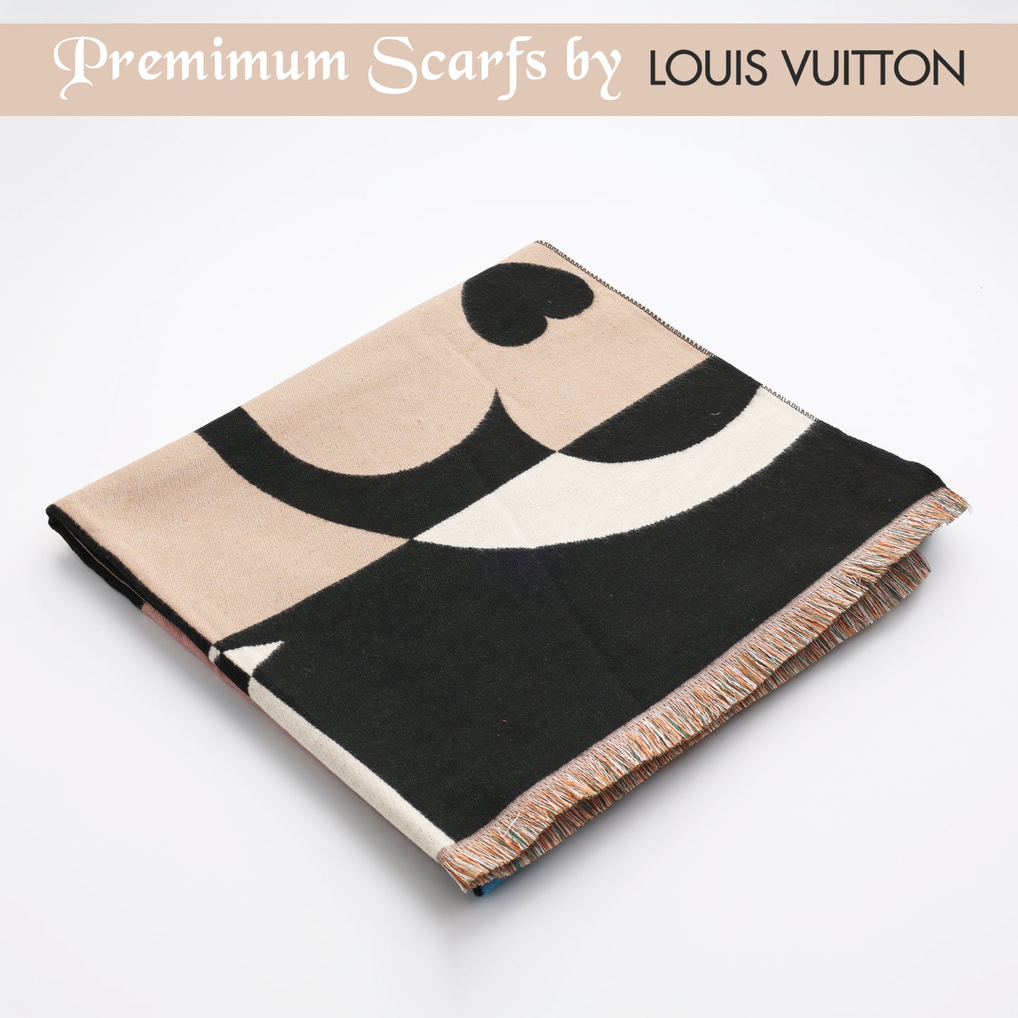 Abstract Noir Block Scarf