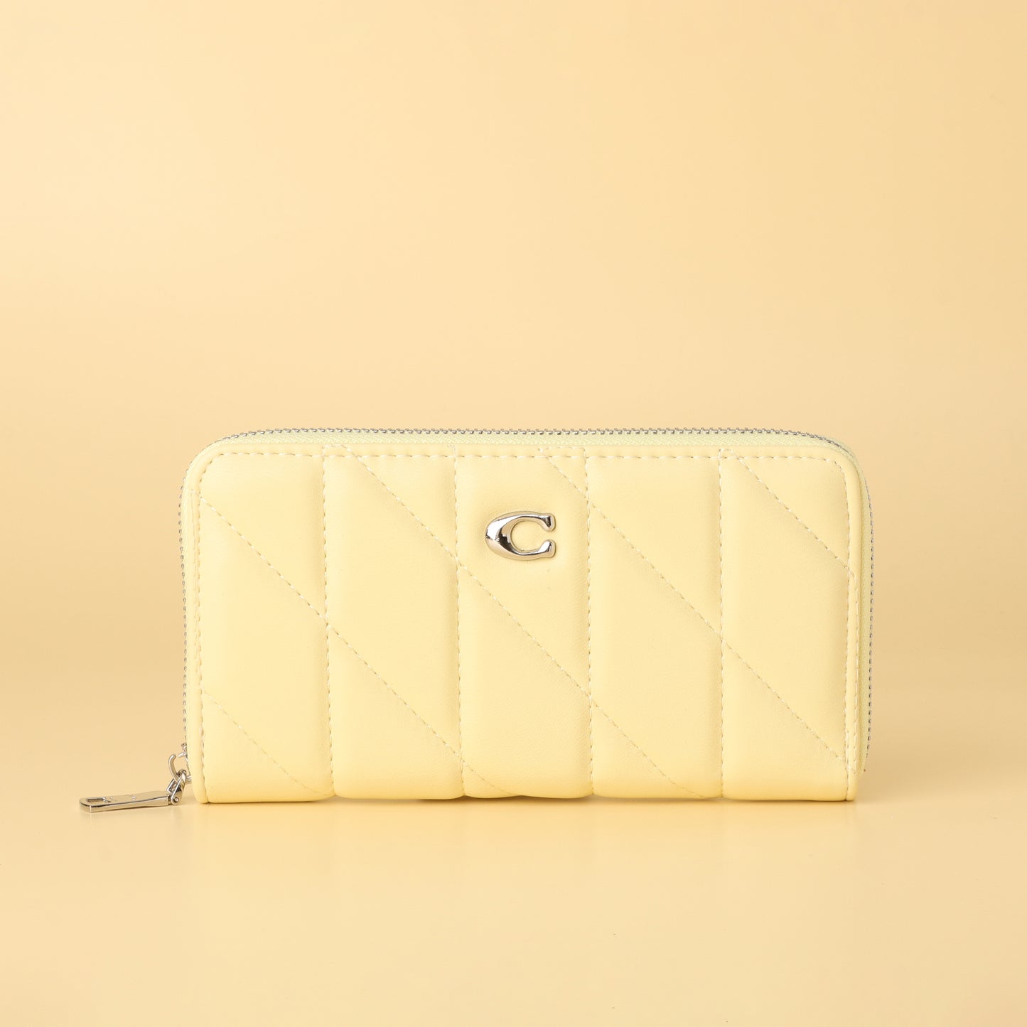 Zip-Around Wallet in Buttercream Yellow