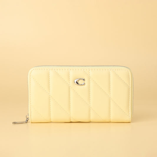 Zip-Around Wallet in Buttercream Yellow