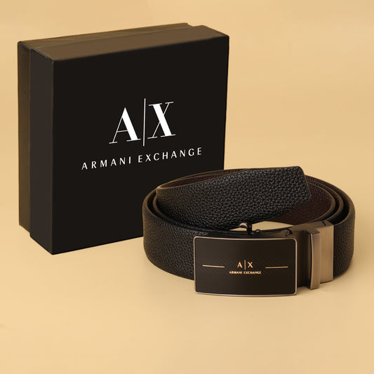 Exchange Reversible Textured Leather Belt