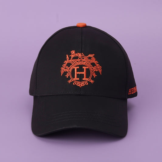 mès Black & Orange Crest Cap