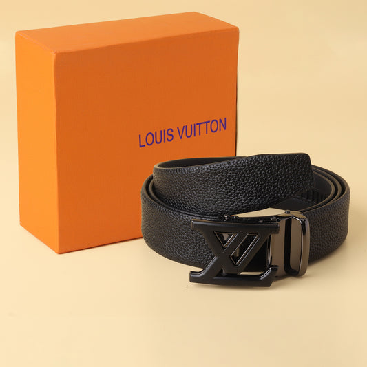 Black LV Buckle Belt