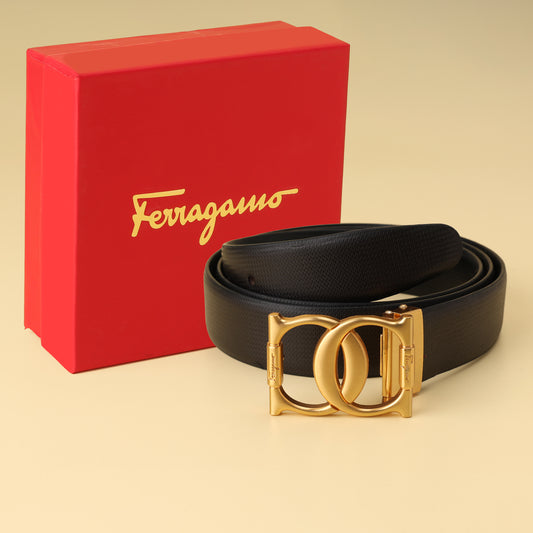 Gold Gancini Buckle Belt