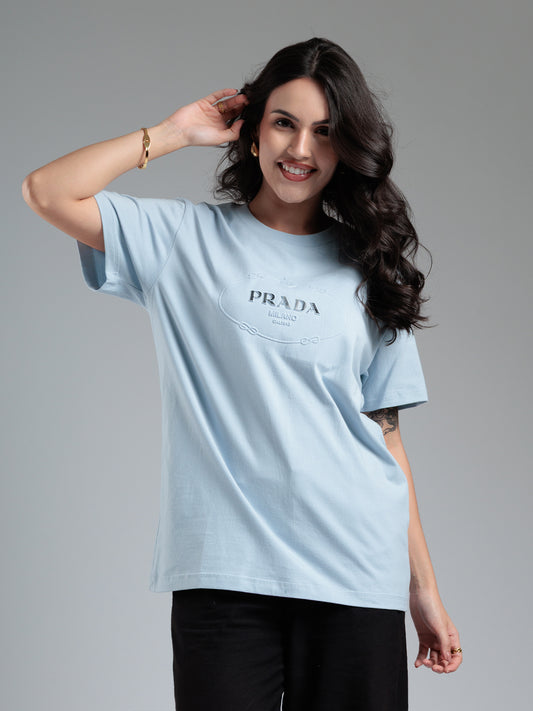Powder Blue Tonal Emblem T-Shirt
