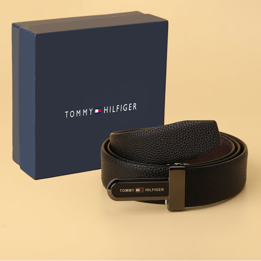 Hilfiger Jet Black Reversible Belt