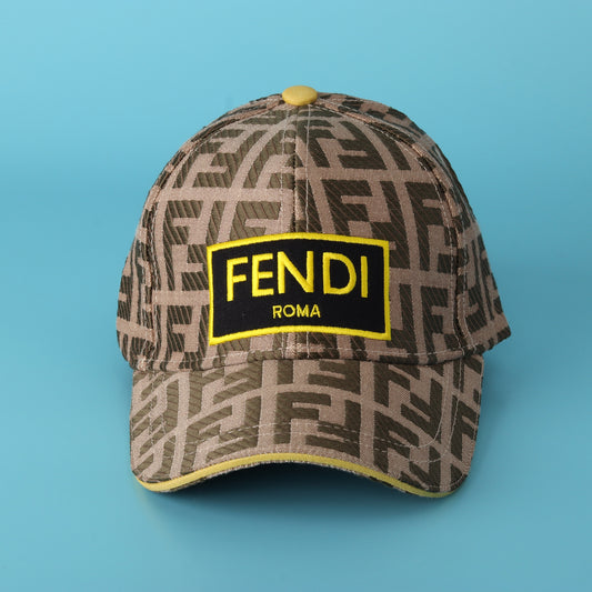 Roma Monogram Cap – Bold Brown & Yellow Edition