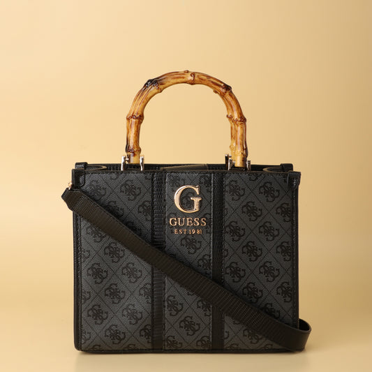 Monogram Bamboo Handle Tote
