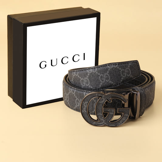 Grey Monogram GG Belt
