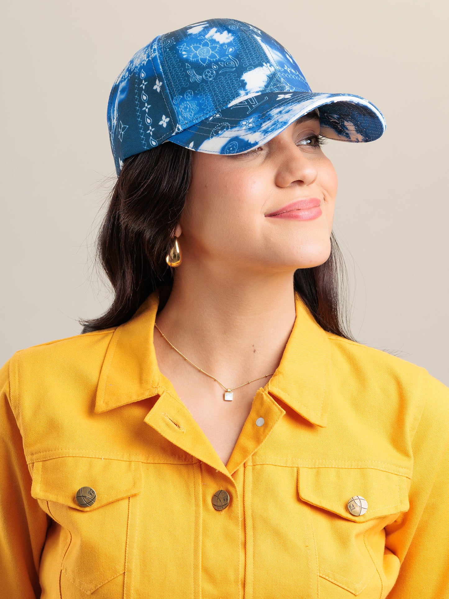 Azure Drift Monogram Cap