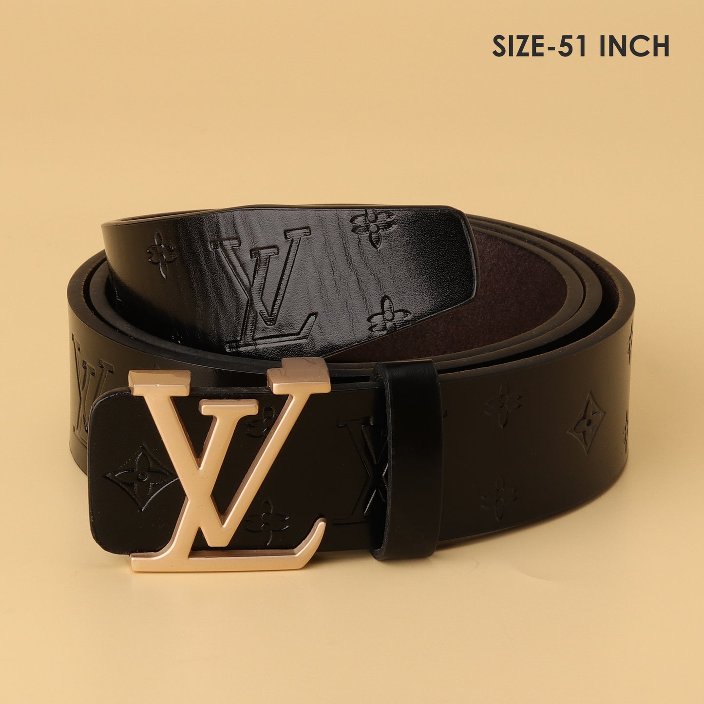 Vuitton Black Monogram Leather Belt
