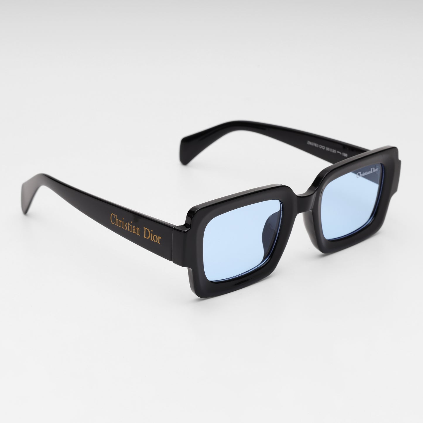 “Frosted Blue Statement” Square Sunglasses