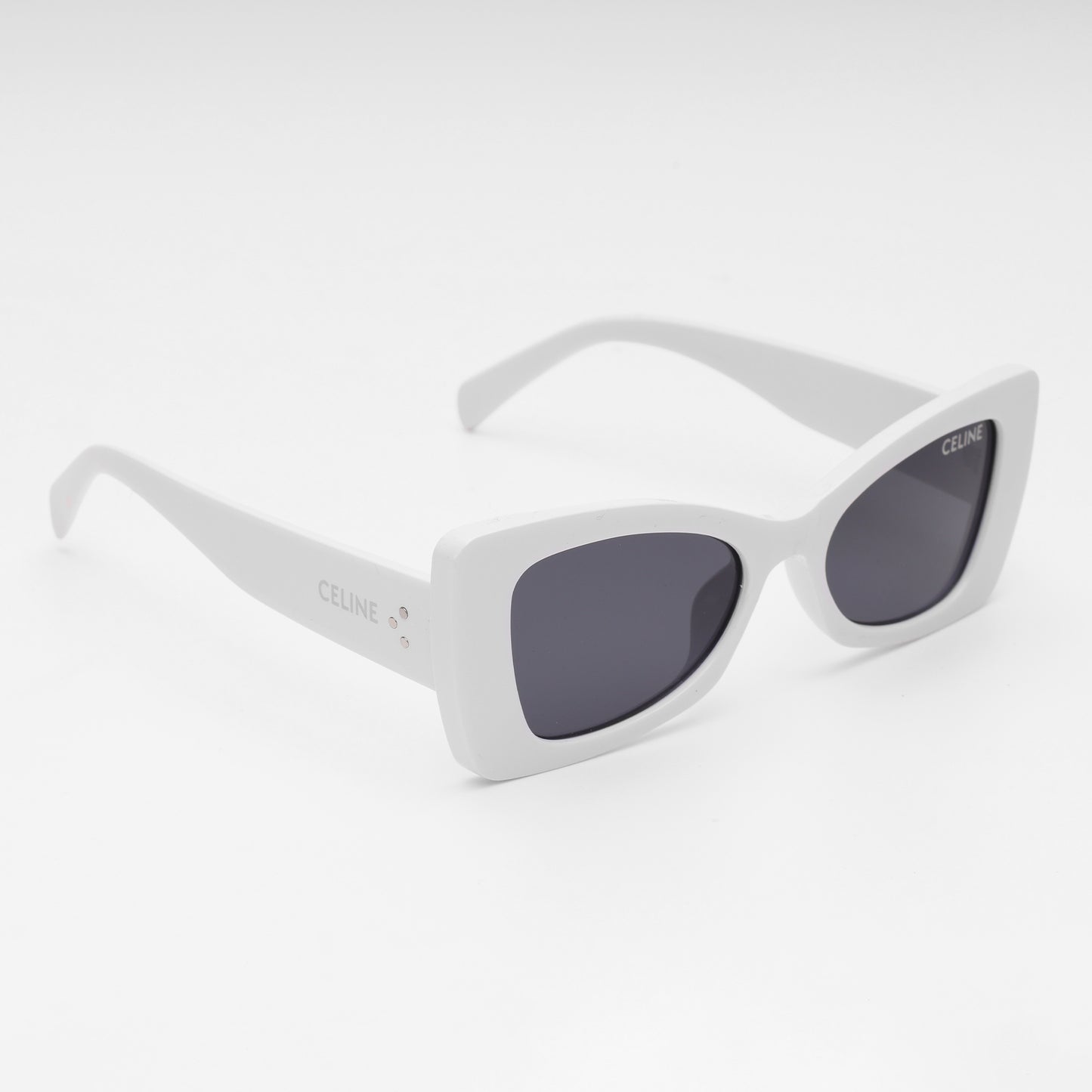 Celine Oversized White Cat-Eye Sunglasses