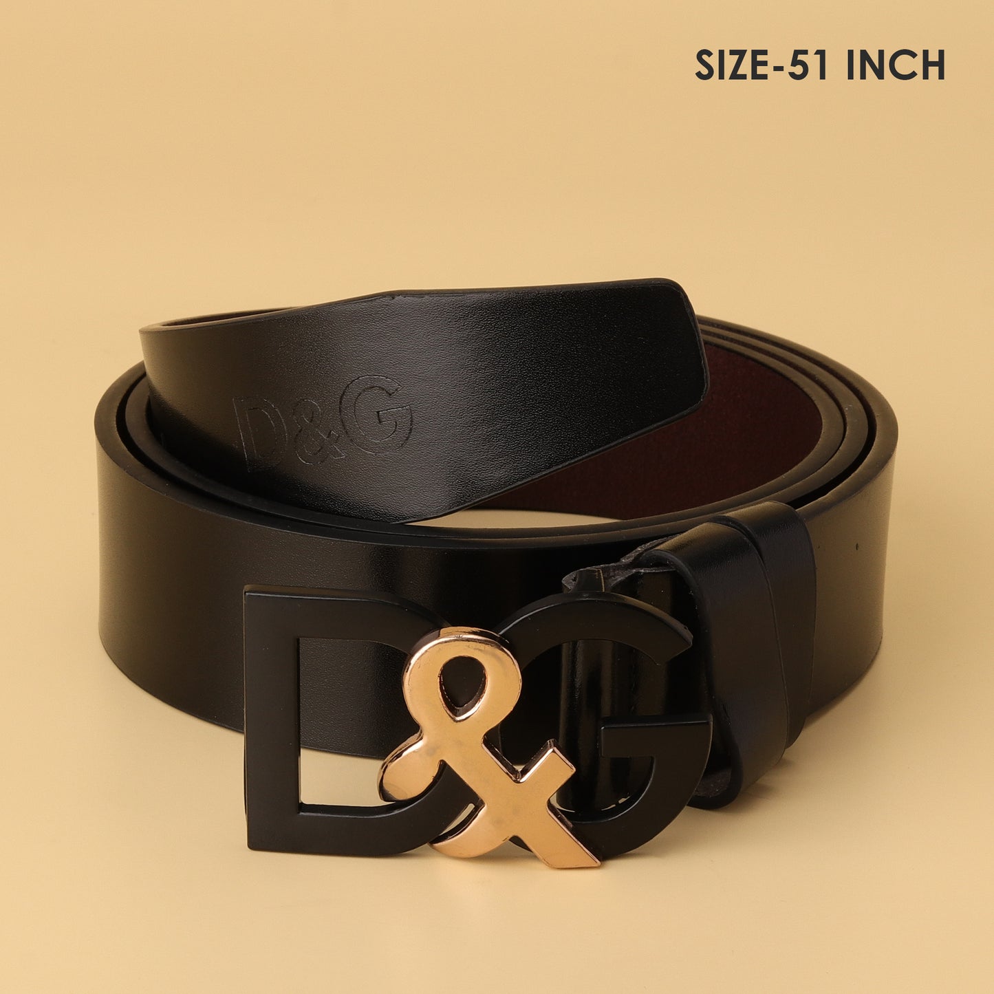 Gabbana Signature Black Leather Belt