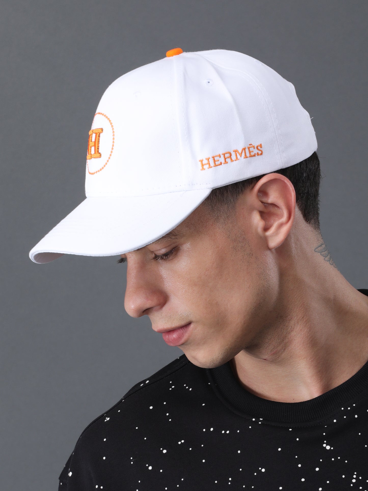 Hermès White Cotton Baseball Cap