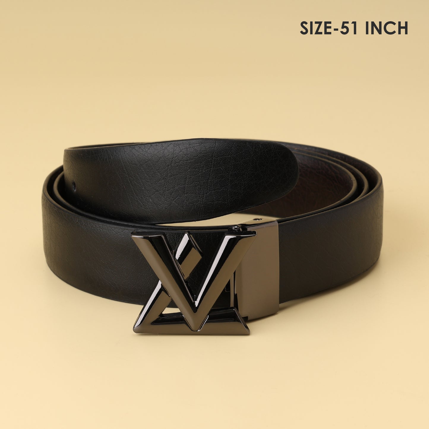 Vuitton Black Leather Belt