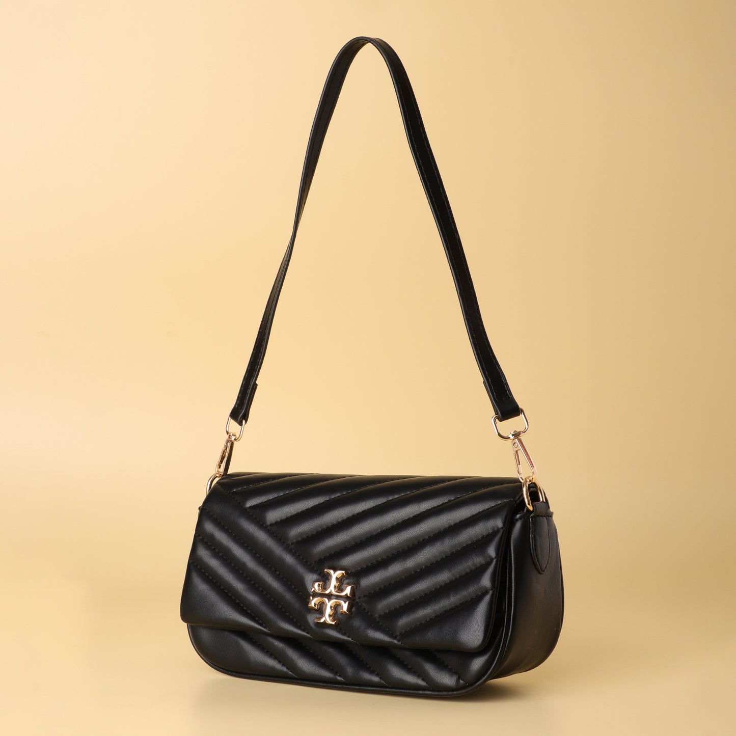 Burch Black Quilted Chain Shoulder Bag