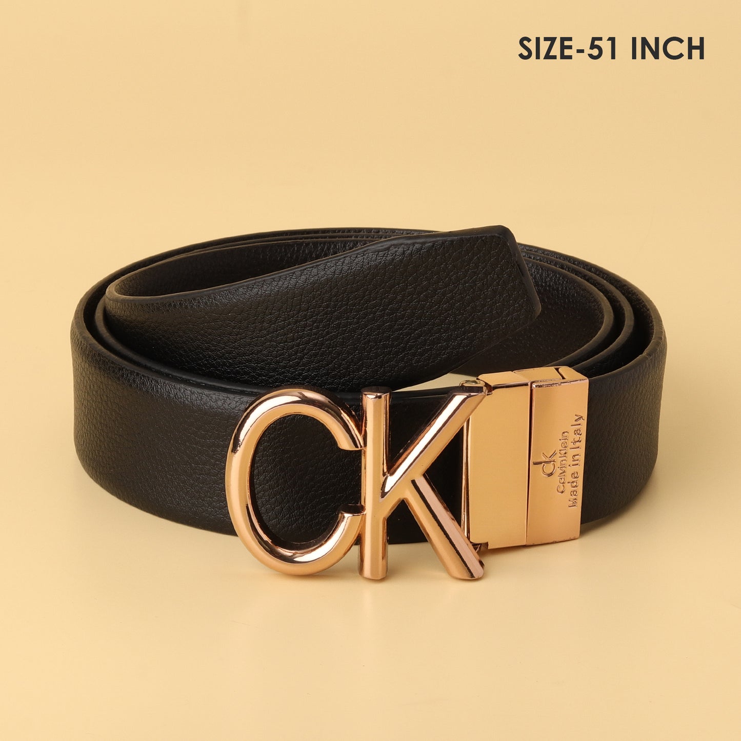 Klein Reversible Leather Belt with Signature