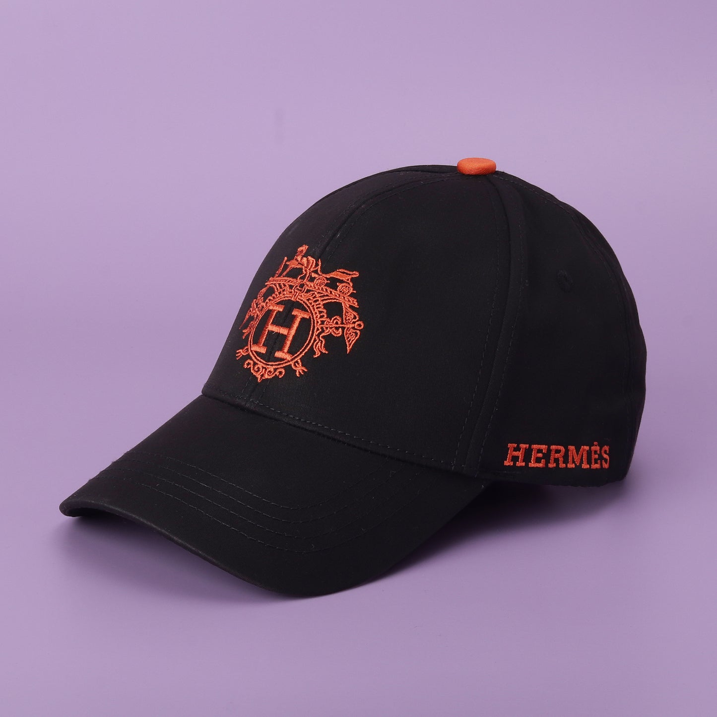 mès Black & Orange Crest Cap