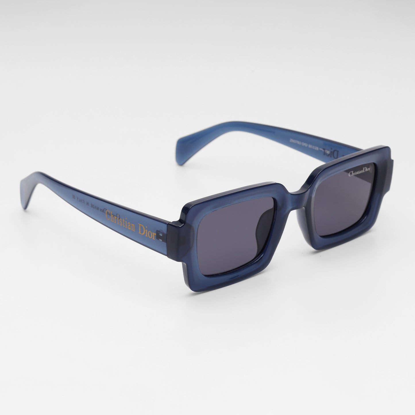 Square Blue Acetate Sunglasses