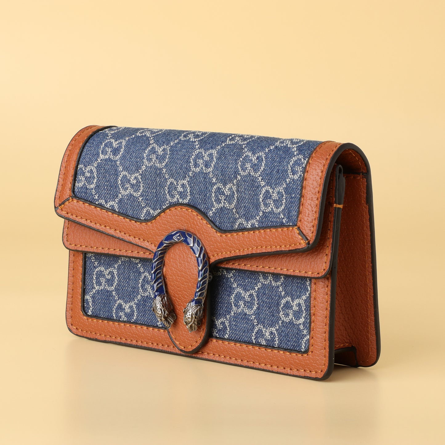 Dionysus GG Denim & Leather Mini Shoulder Bag