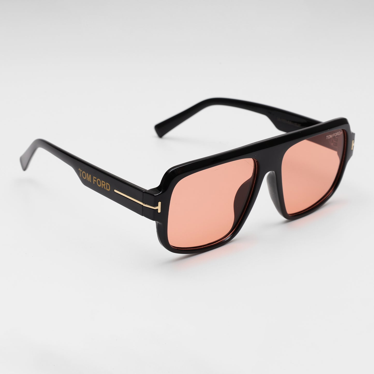 Black Frame Peach Lens Sunglasses