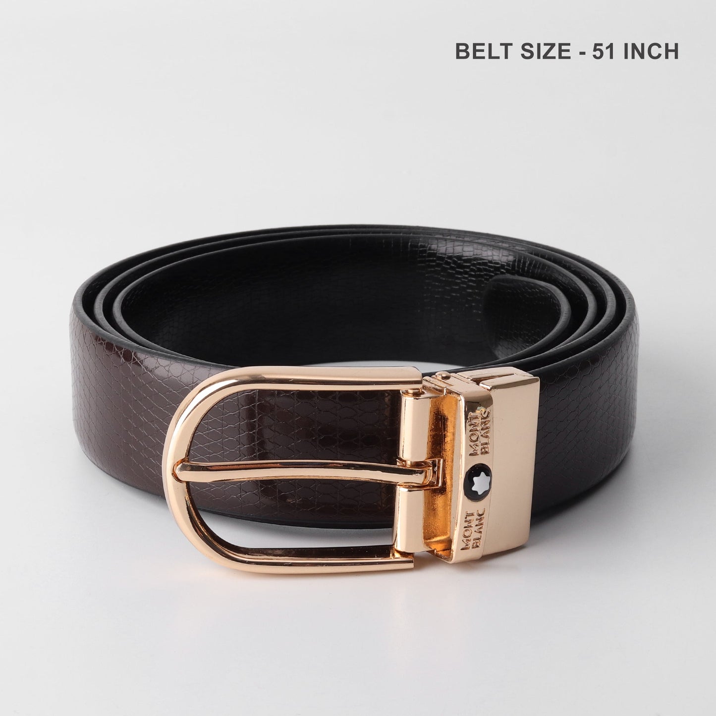 Luxe Lizard-Textured Leather Belt