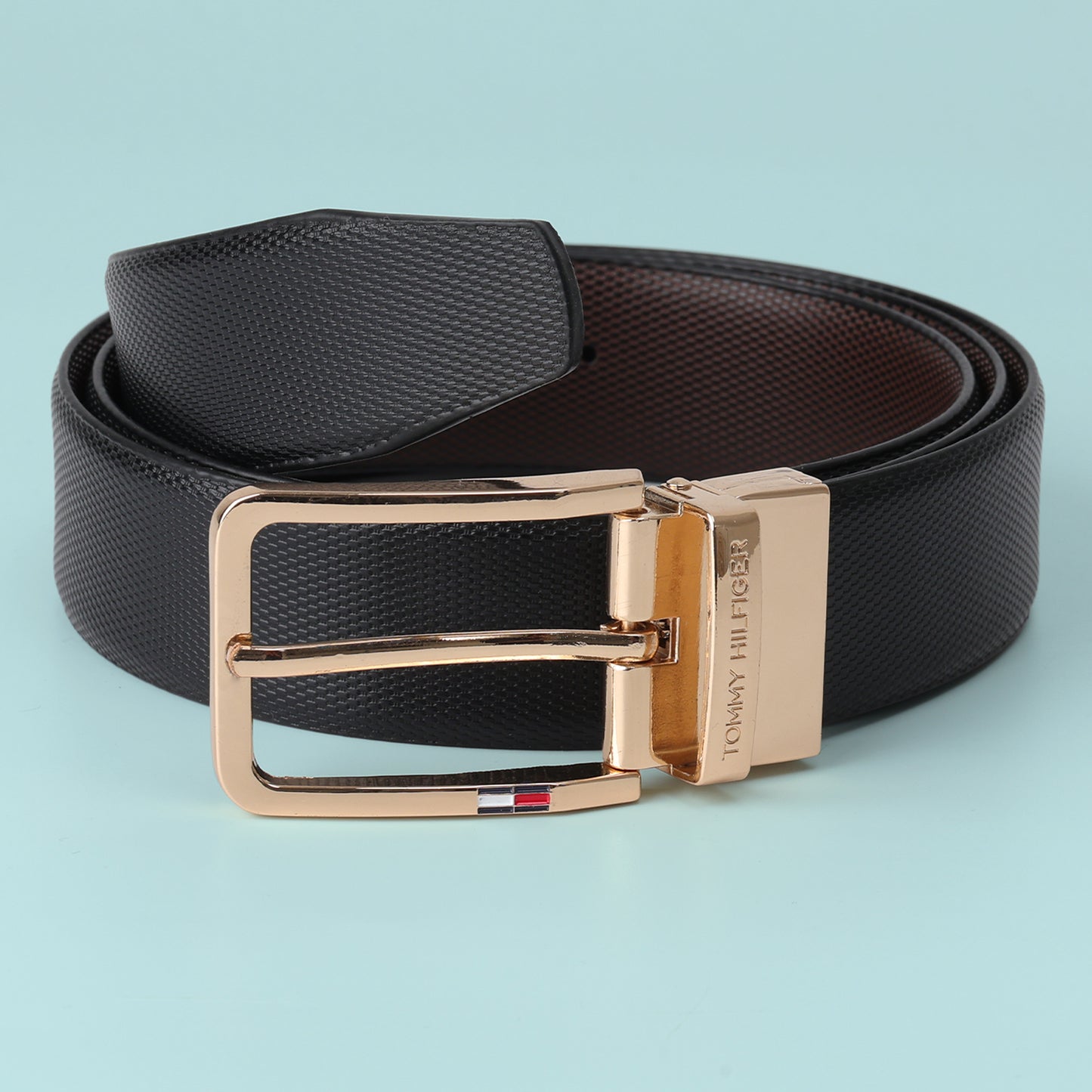 Rose-Gold Weave Statement Belt