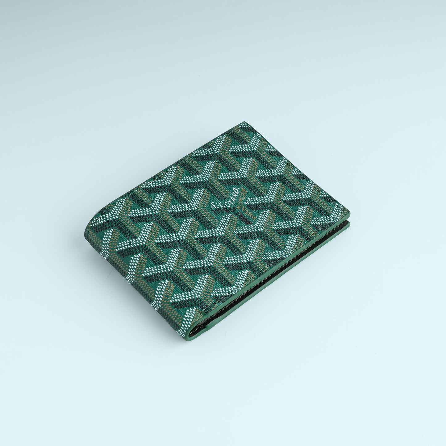 Emerald Monogram Bifold Wallet