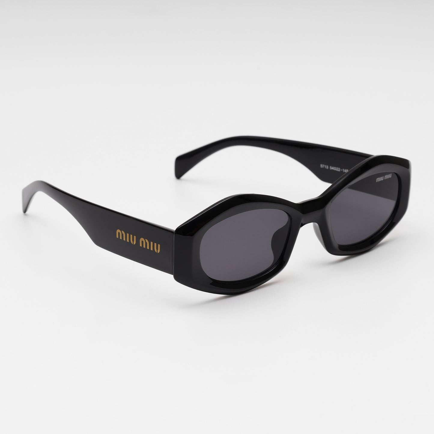 Noir Oval Sunglasses