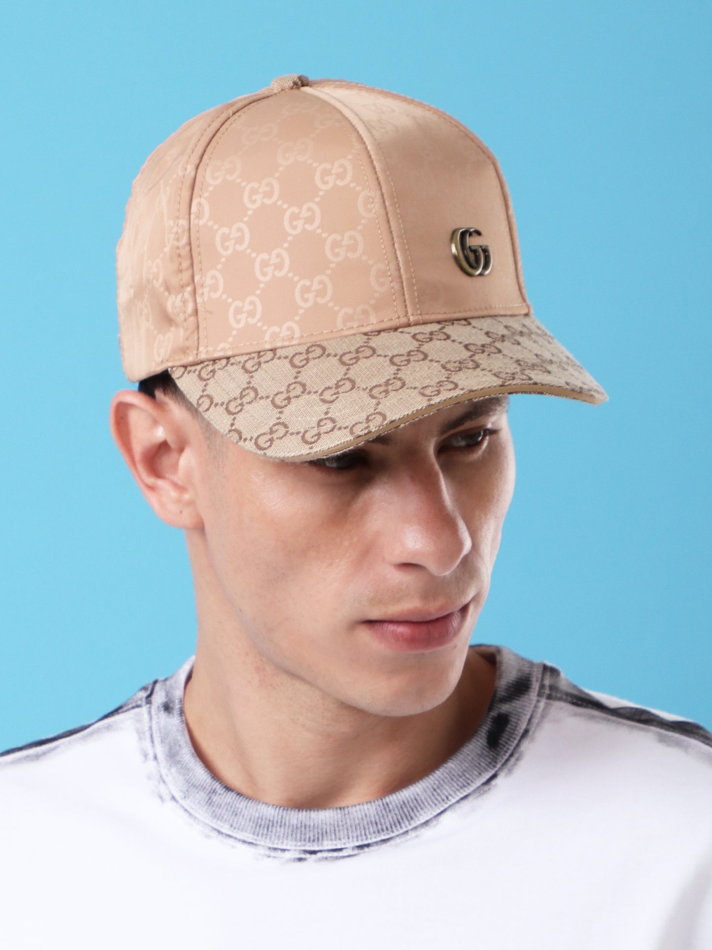 Gucci-Inspired Monogram GG Canvas Baseball Cap