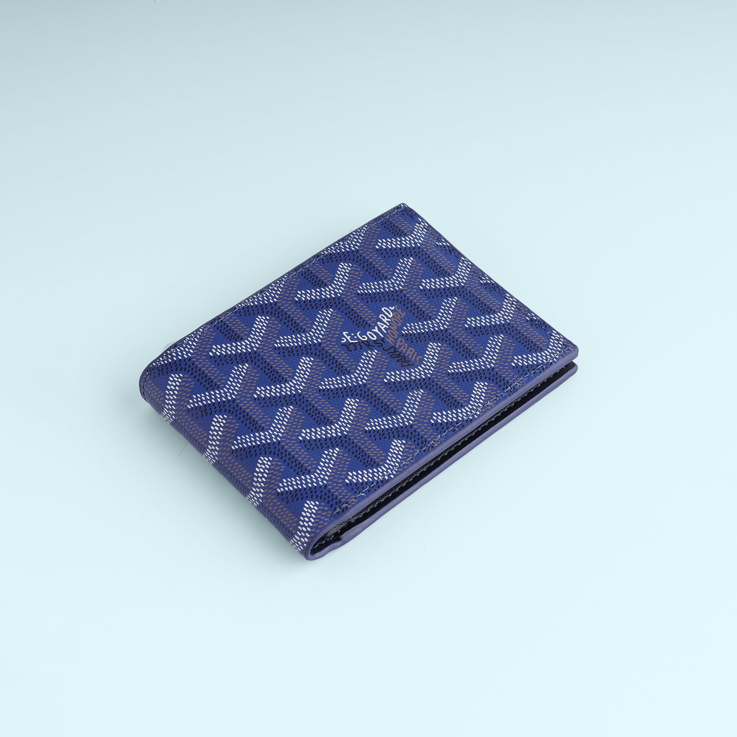 Blue Chevron Pattern Wallet