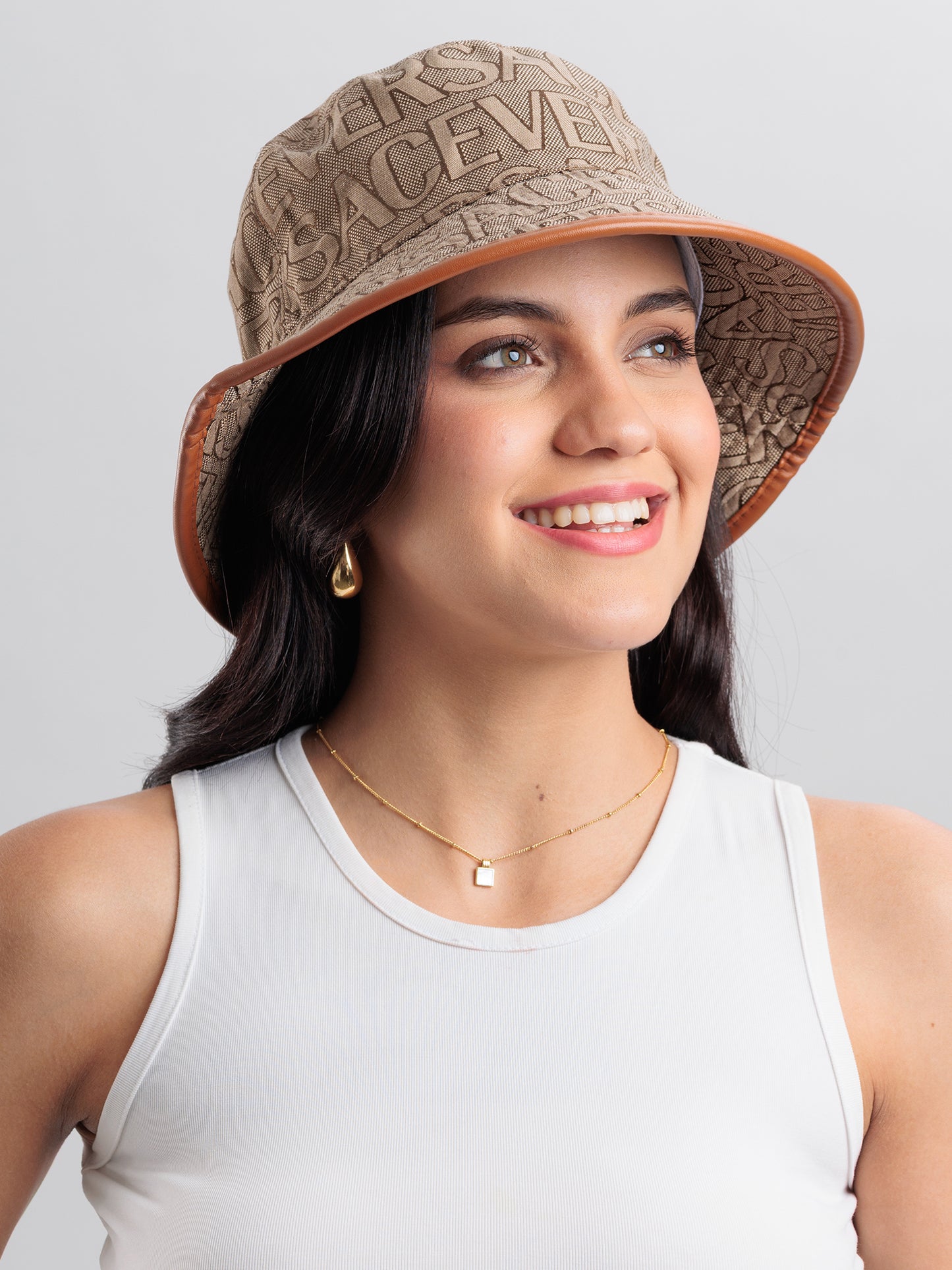Sandstone Monogram Bucket Hat