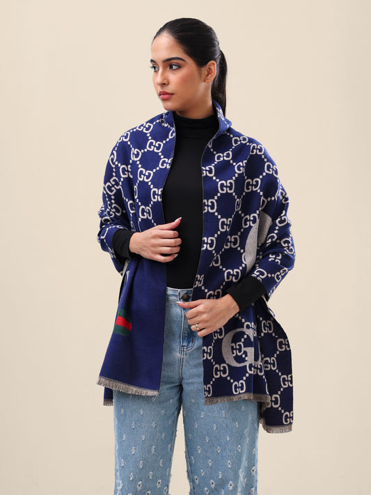 Navy Signature Grid Wrap