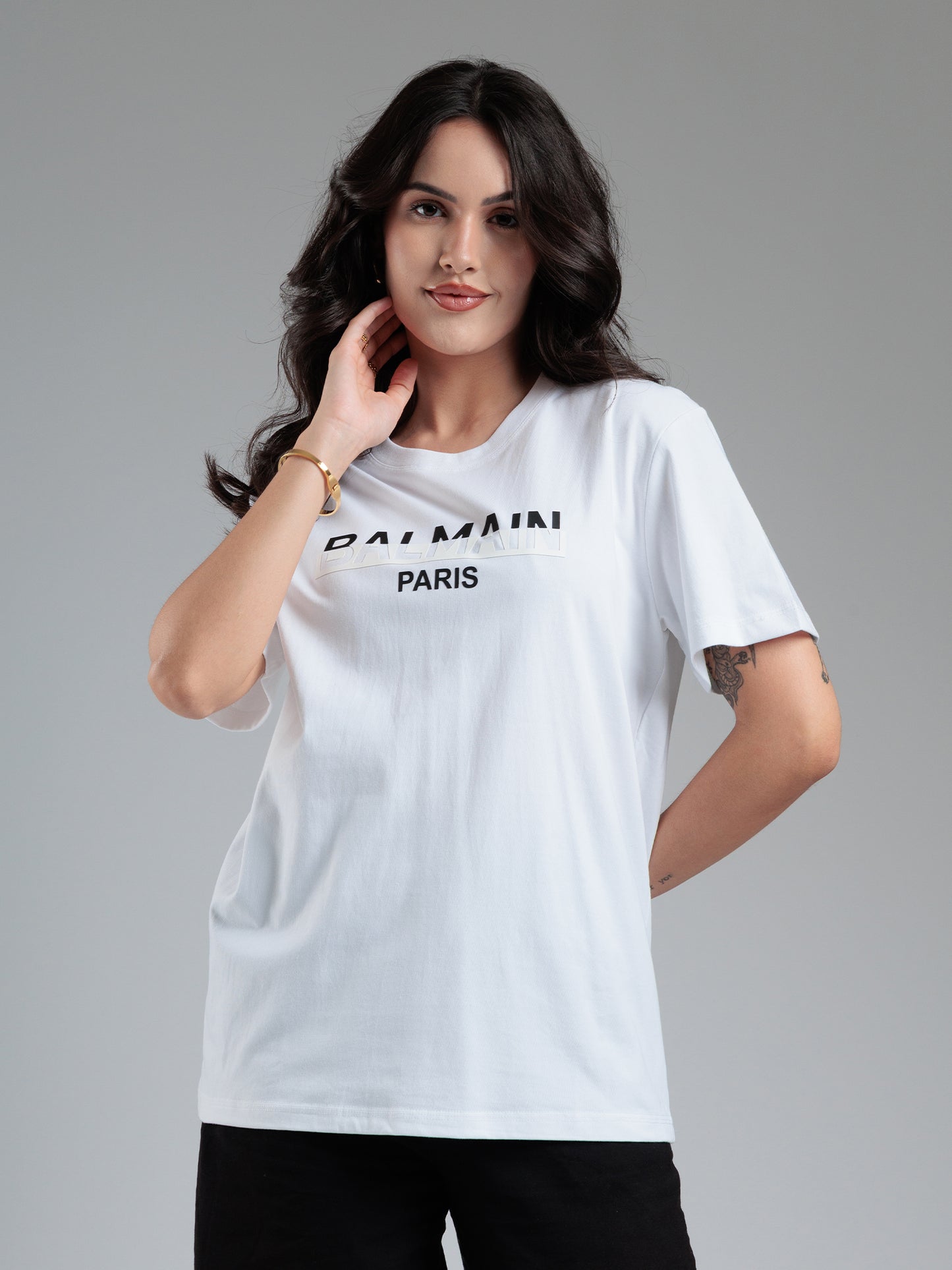 Ivory Layered Wordmark T-Shirt