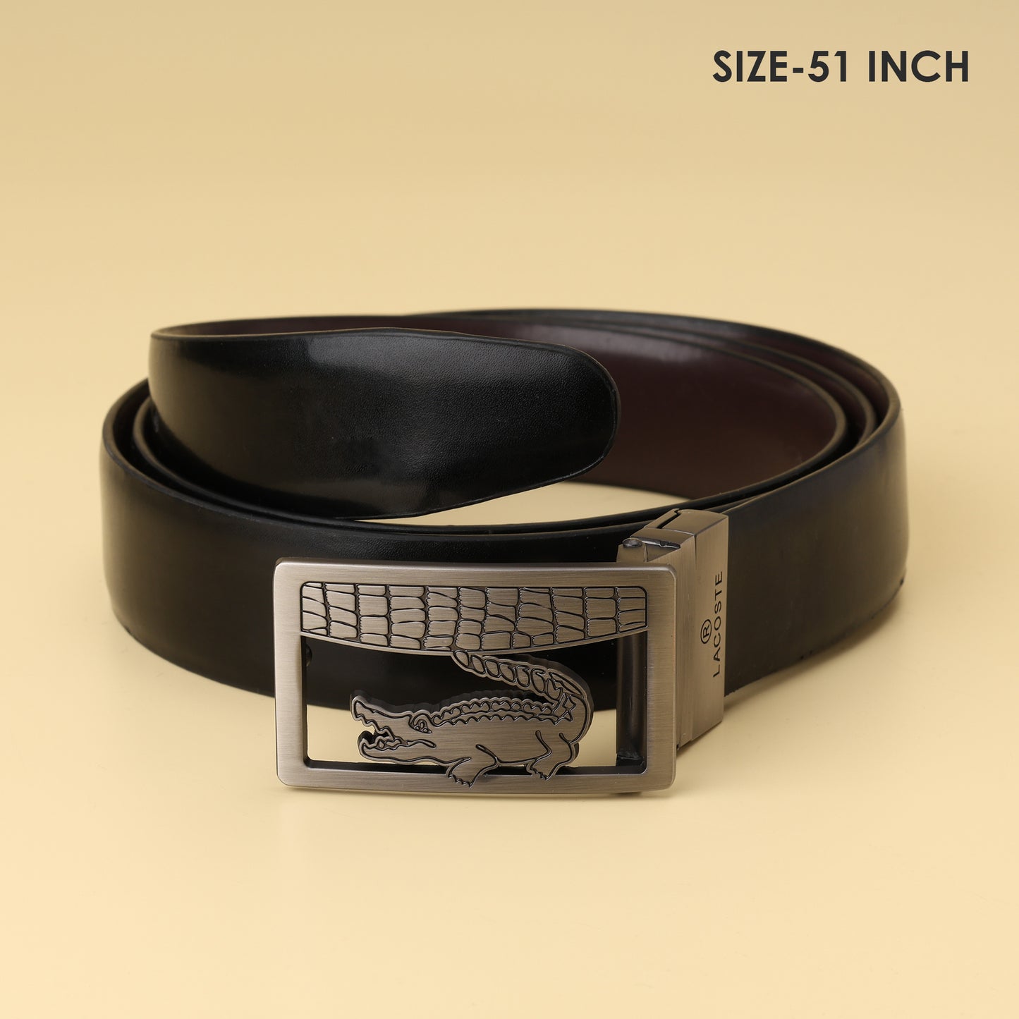 Crocodile Logo Buckle Belt