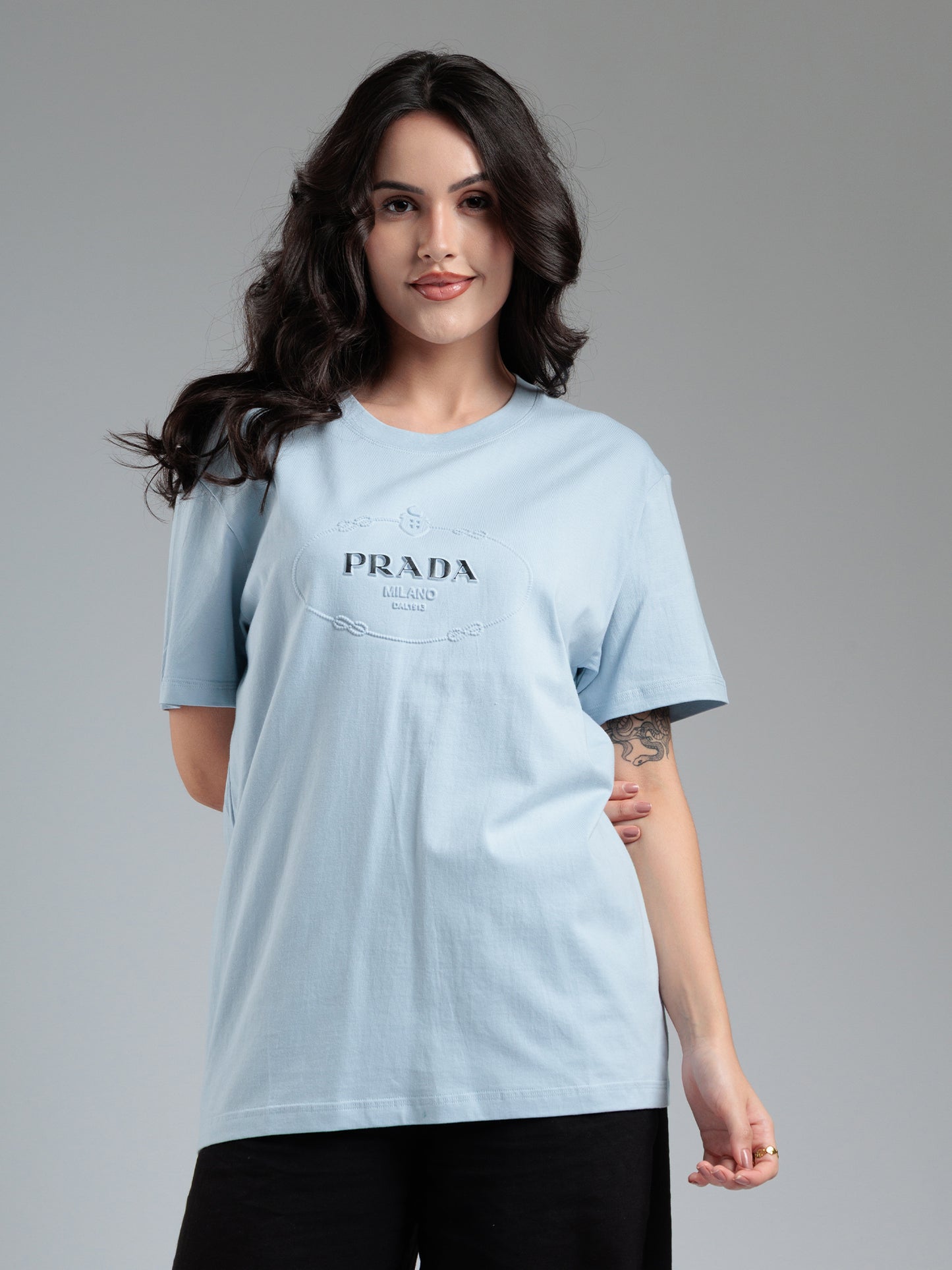 Powder Blue Tonal Emblem T-Shirt