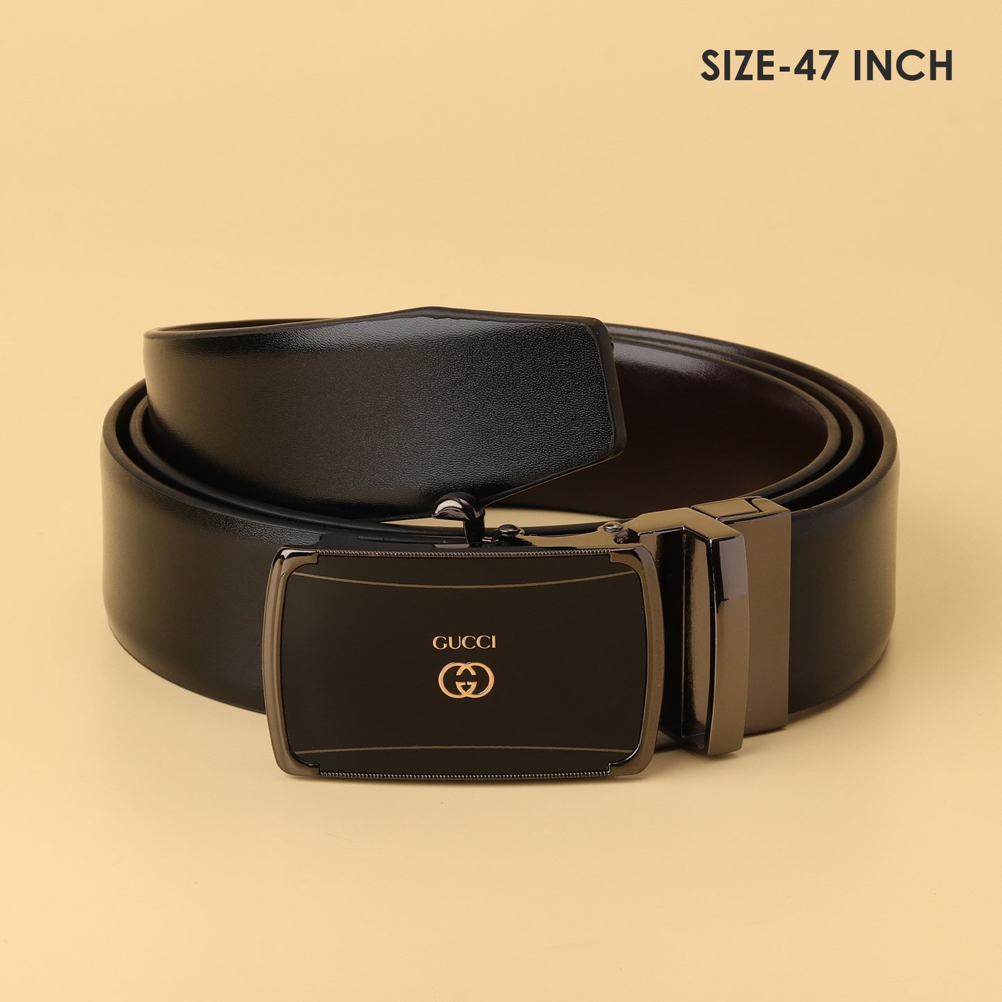 Gunmetal  Reversible Leather Belt