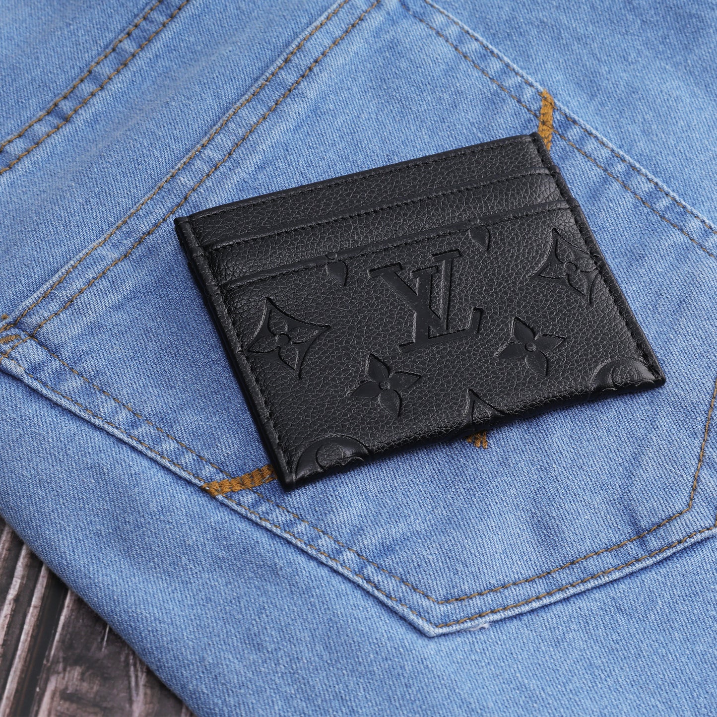 Midnight Embossed Slim Card Holder