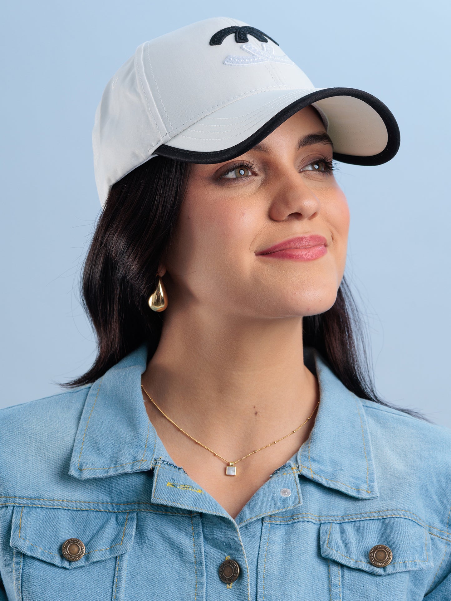 Monochrome Luxe Curve Cap