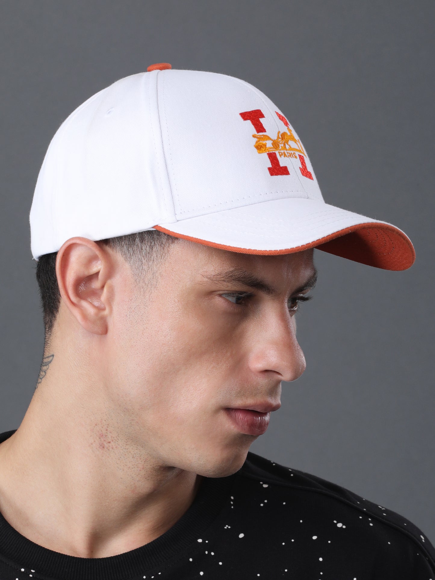White Paris Signature Embroidered Cap