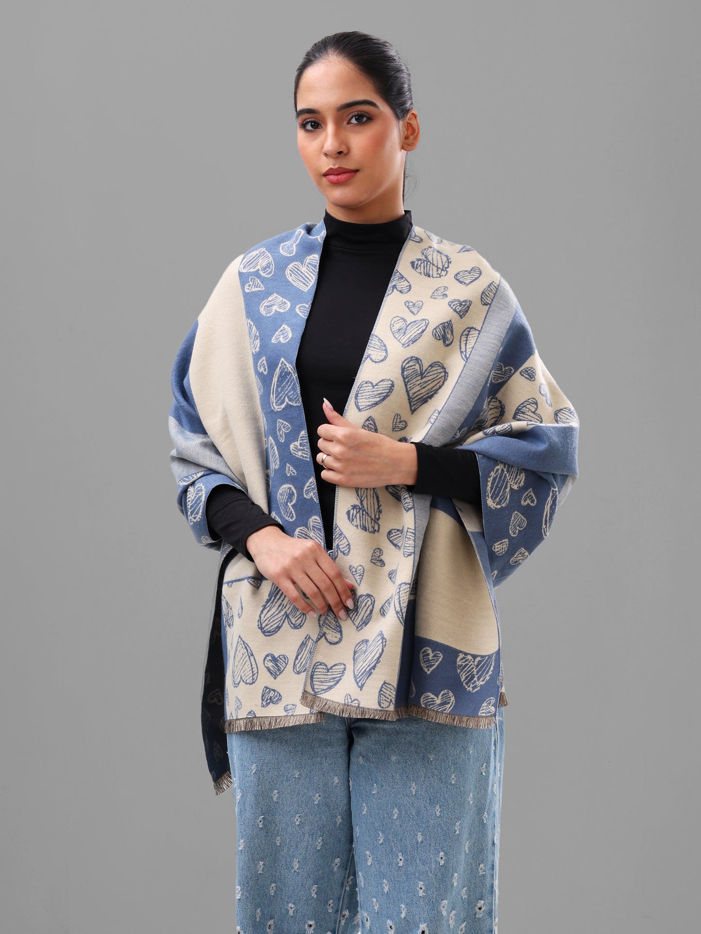 Soft Heartline Knit Scarf