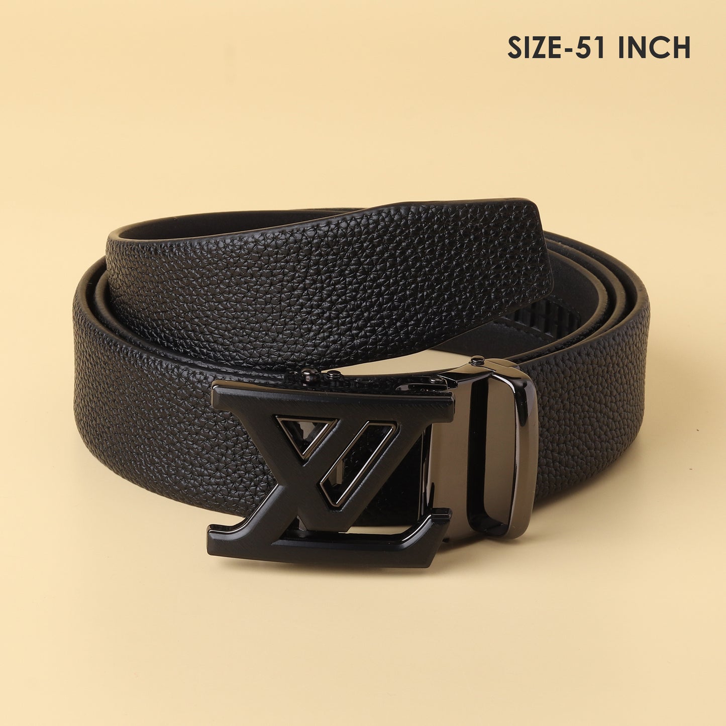 Black LV Buckle Belt