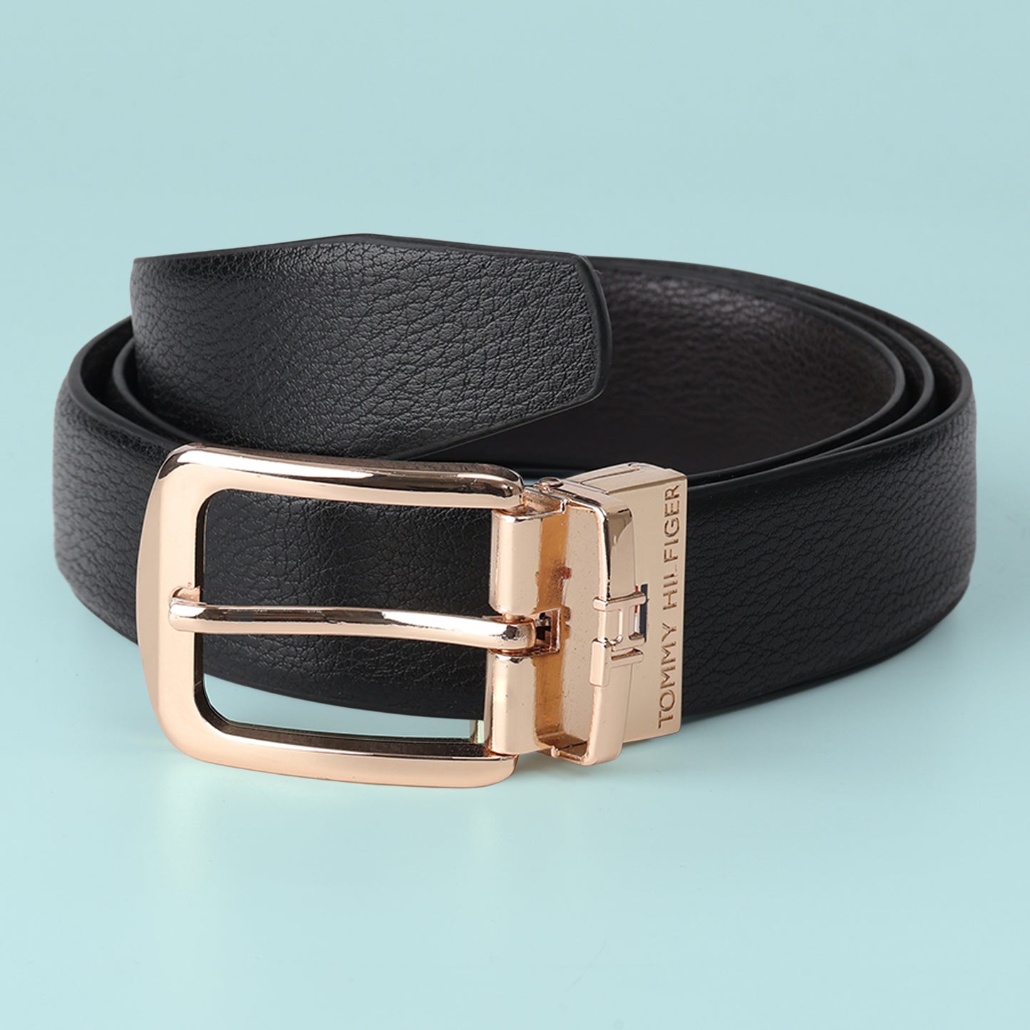 Regal Rose-Gold Textured Belt